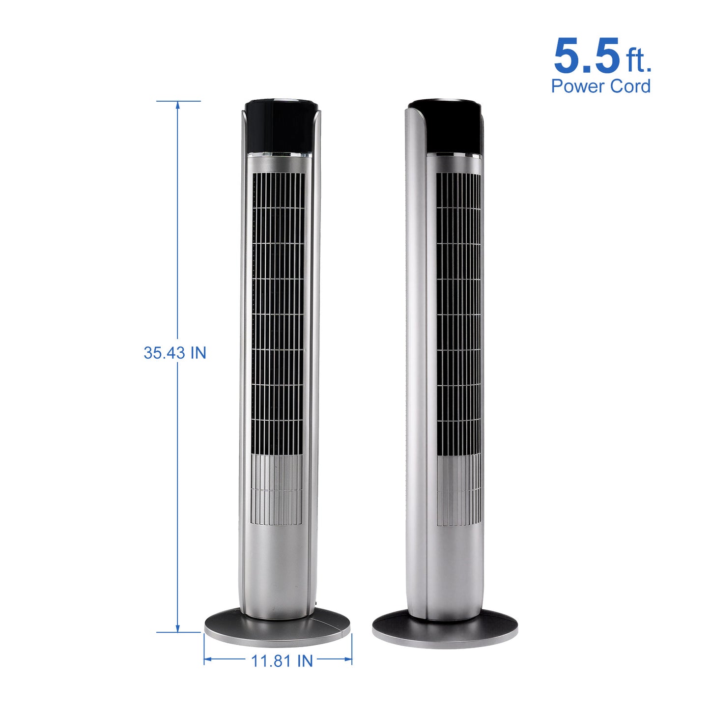 Bladeless Tower Fan with Remote – 35-Inch Quiet Oscillating Fan for Indoor Cooling