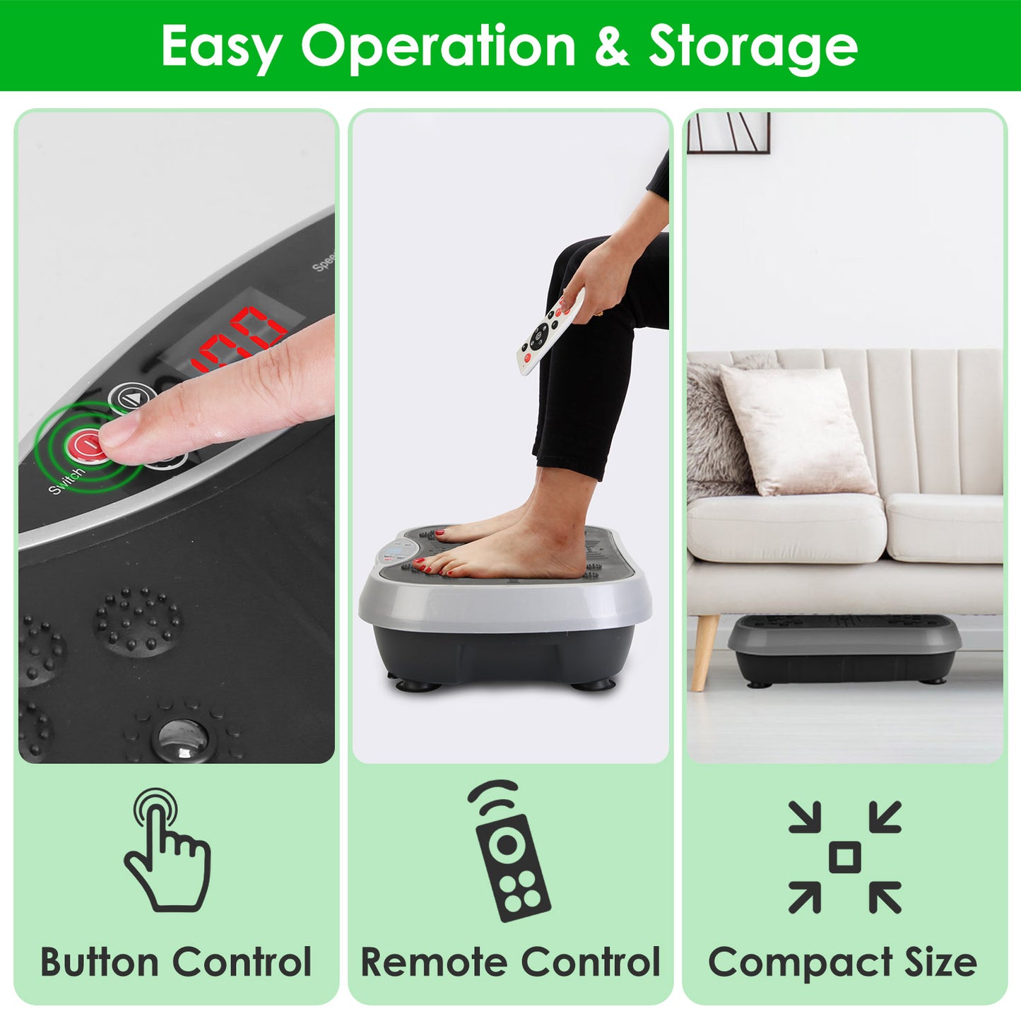 Vibration Exercise Platform with Resistance Bands