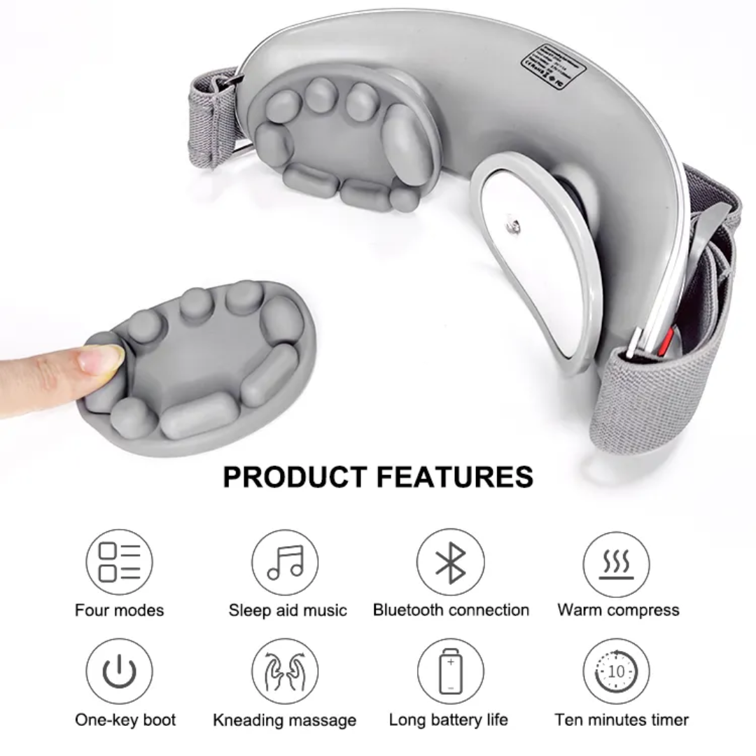 Heated Eye Massager with Bluetooth & Heat Compression