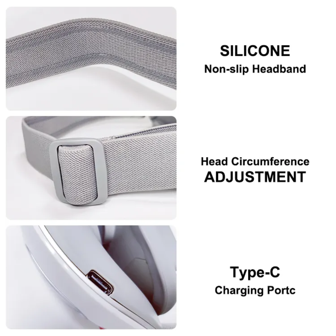 Heated Eye Massager with Bluetooth & Heat Compression