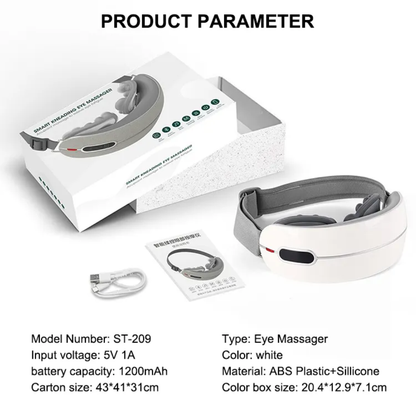 Heated Eye Massager with Bluetooth & Heat Compression
