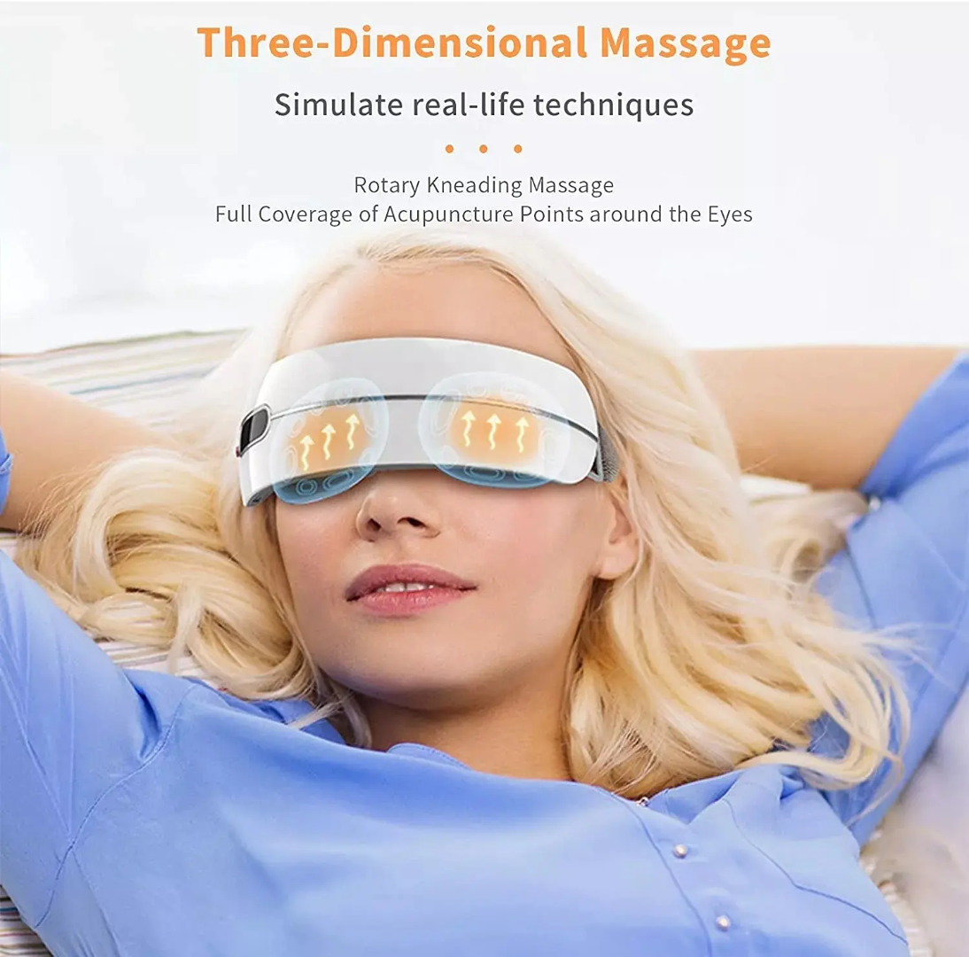Heated Eye Massager with Bluetooth & Heat Compression