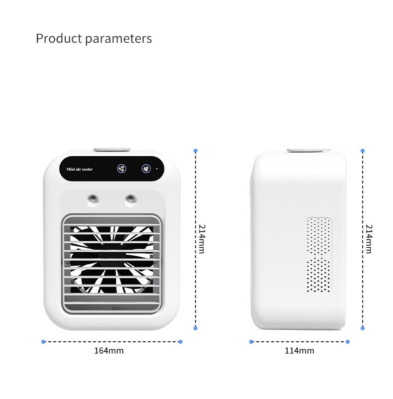 Portable Mini Air Cooler with Mist & LED Light
