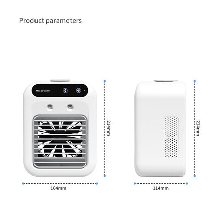 Portable Mini Air Cooler with Mist & LED Light