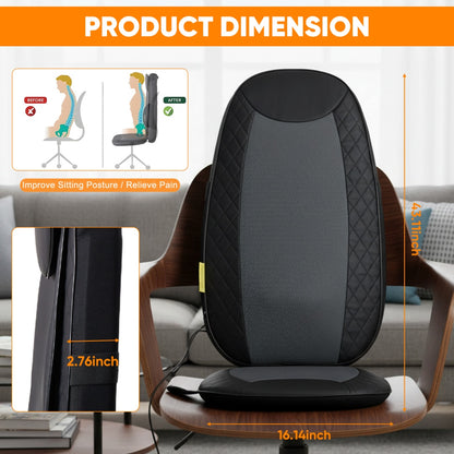 Back Massager Seat Cushion – Vibrating Chair Pad for Pain Relief