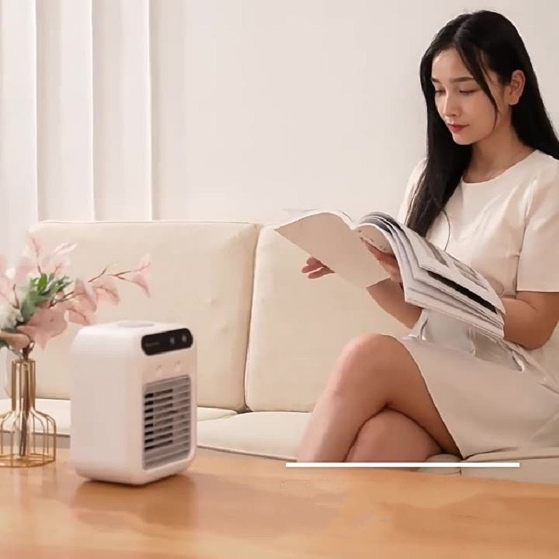 Portable Mini Air Cooler with Mist & LED Light
