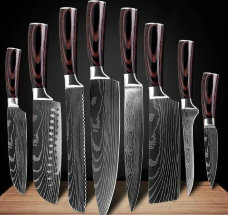 Professional Chef Knife Set (6–8 Pieces)