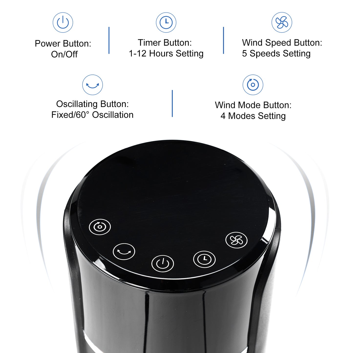 Bladeless Tower Fan with Remote – 35-Inch Quiet Oscillating Fan for Indoor Cooling