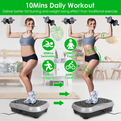 Vibration Exercise Platform with Resistance Bands