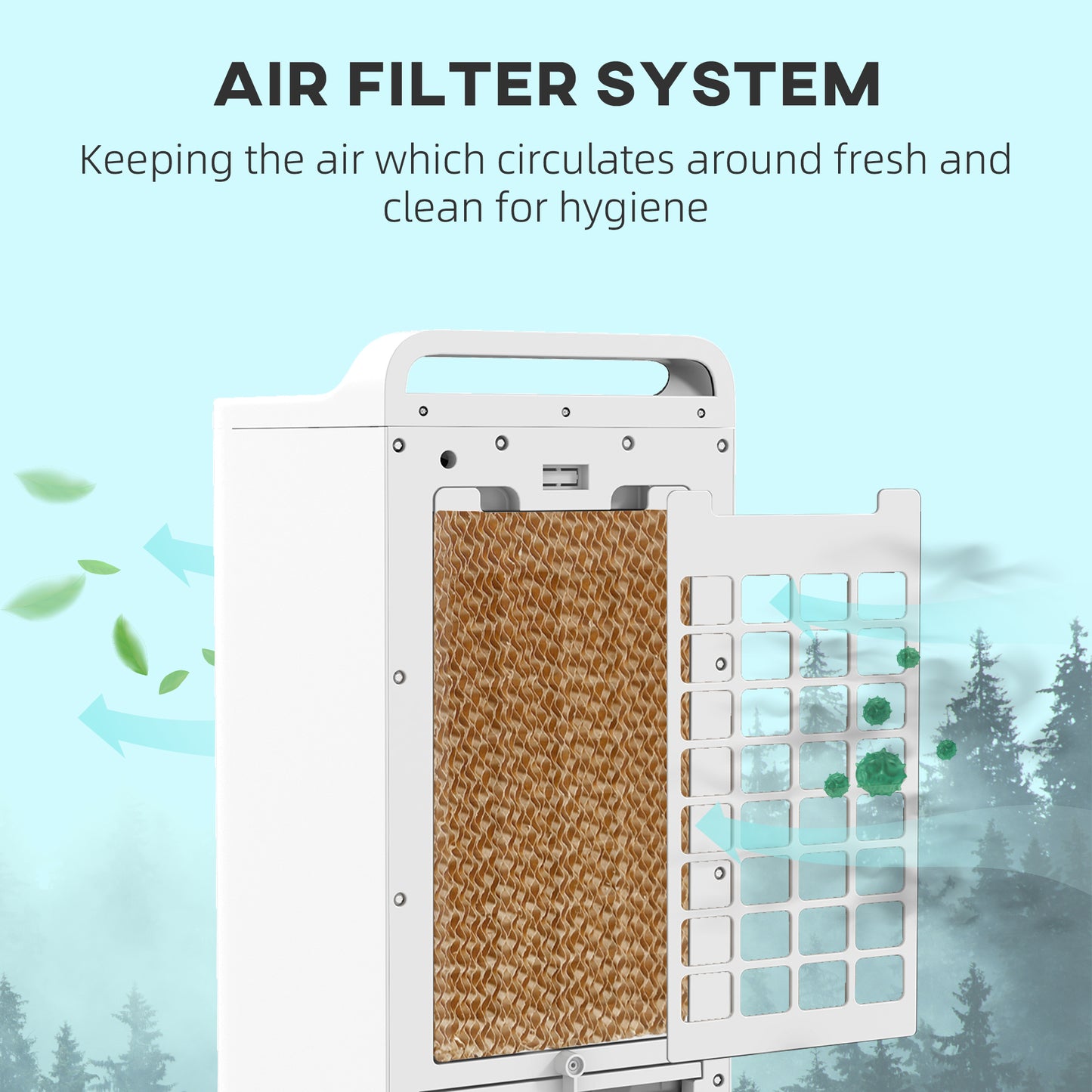 Portable Room Air Cooler with Remote & Ice Packs