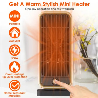 500W Portable Electric Space Heater