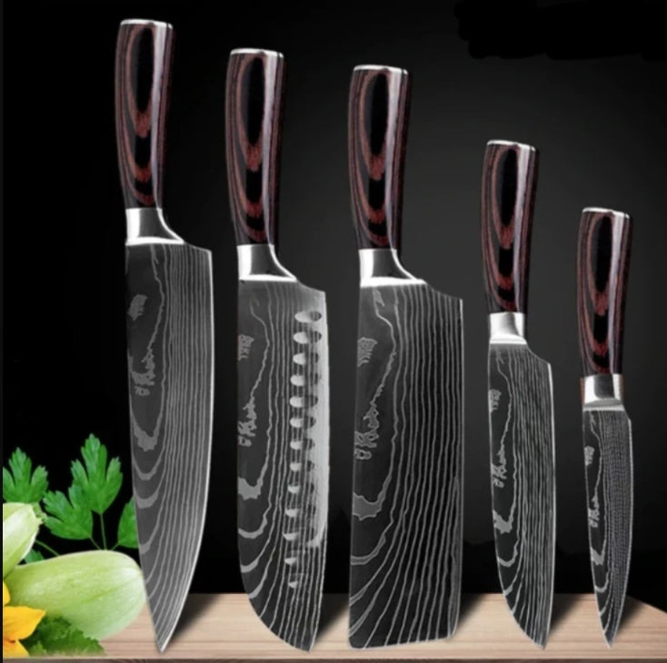 Professional Chef Knife Set (6–8 Pieces)