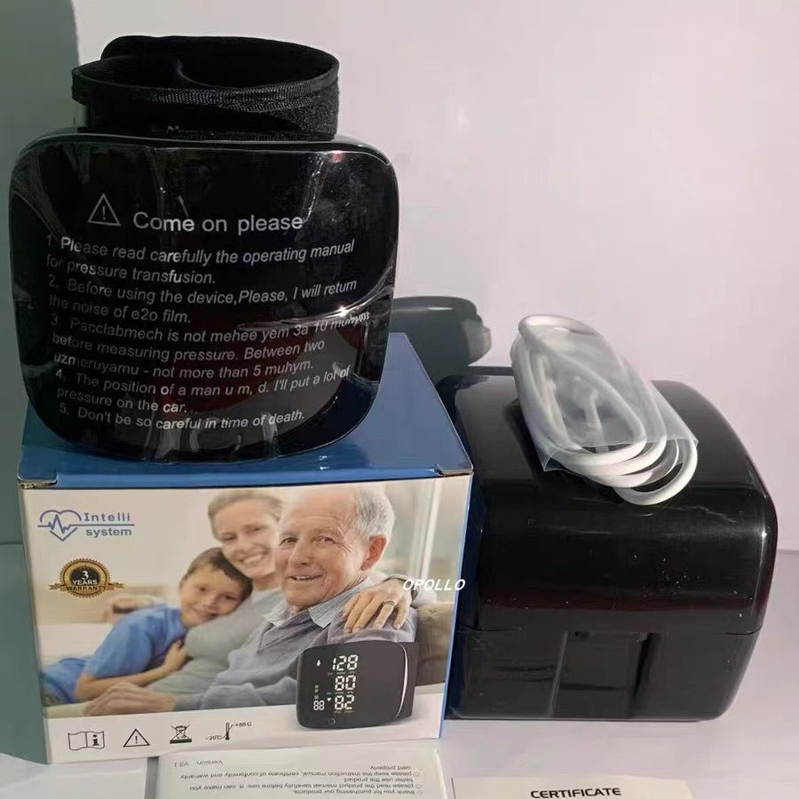 Rechargeable Digital Wrist Blood Pressure Monitor with LED Display