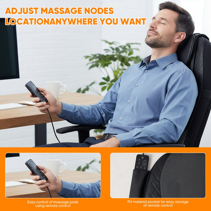 Back Massager Seat Cushion – Vibrating Chair Pad for Pain Relief