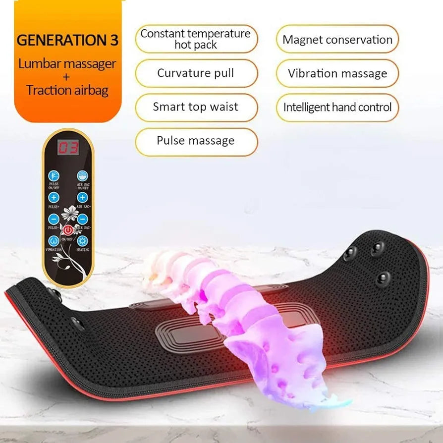 Lumbar Back Massager with Heat & Air Compression