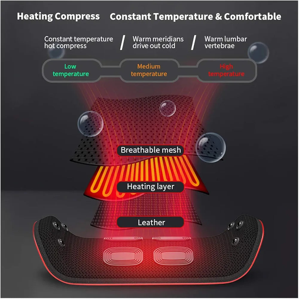 Lumbar Back Massager with Heat & Air Compression