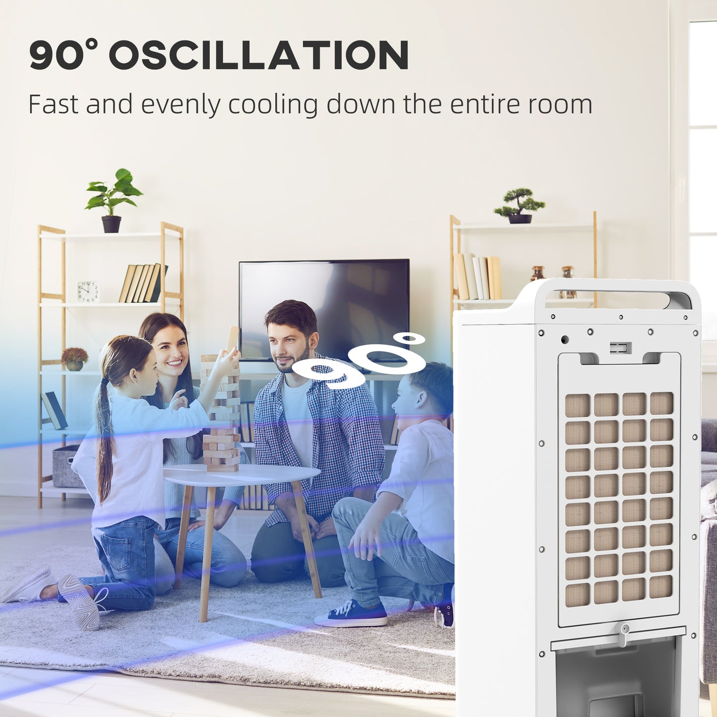 Portable Room Air Cooler with Remote & Ice Packs