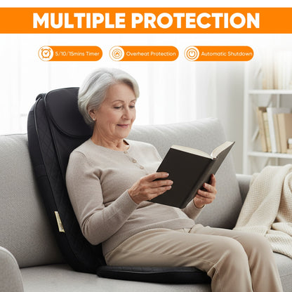 Back Massager Seat Cushion – Vibrating Chair Pad for Pain Relief