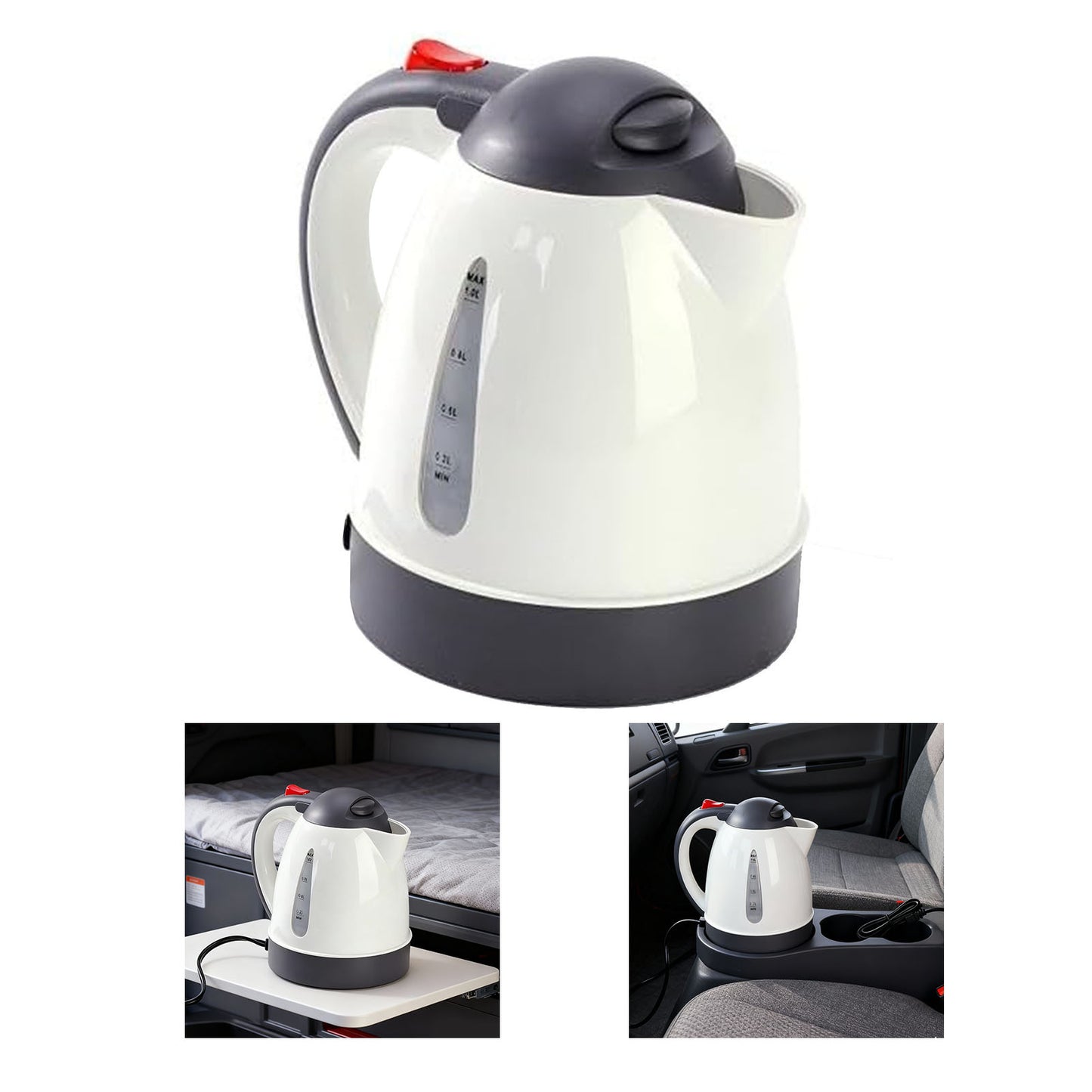 1000ML Portable Car Electric Kettle – 250W Travel Water Boiler