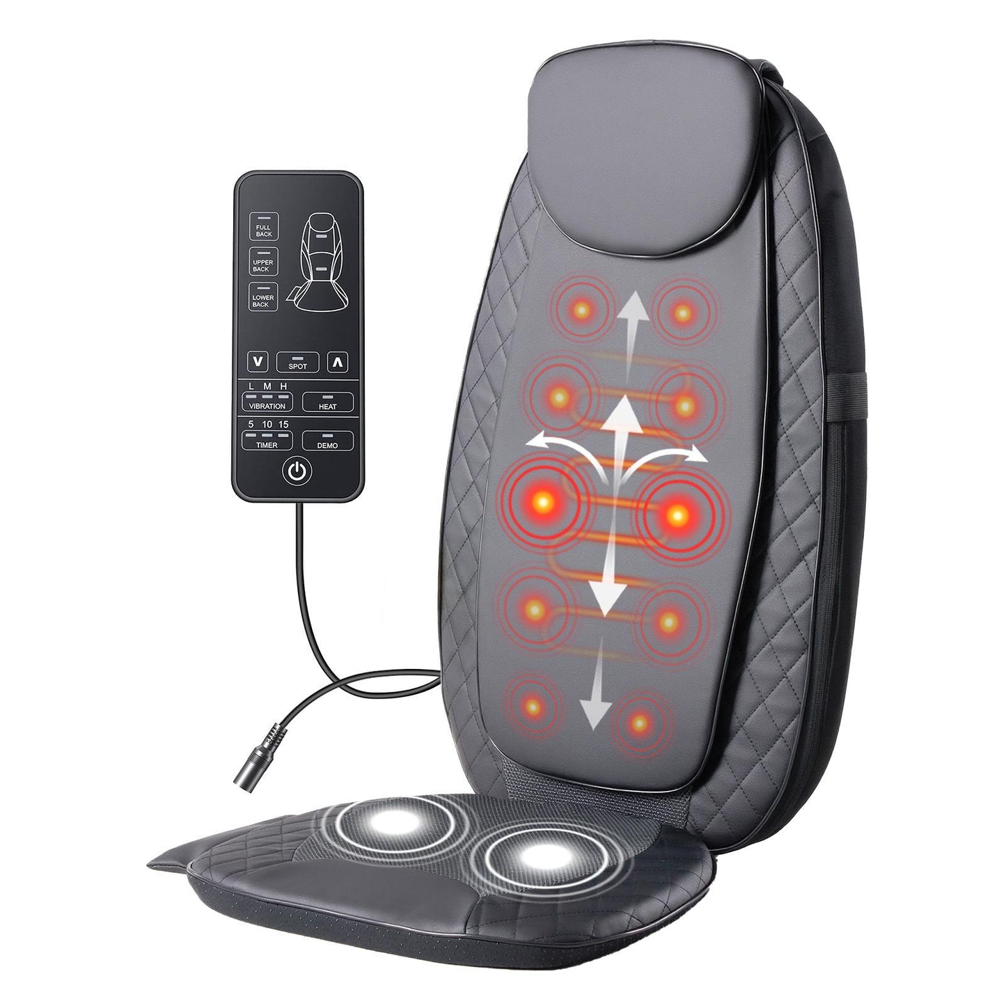 Back Massager Seat Cushion – Vibrating Chair Pad for Pain Relief