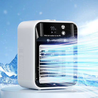 Portable Mini Air Cooler with Mist & LED Light