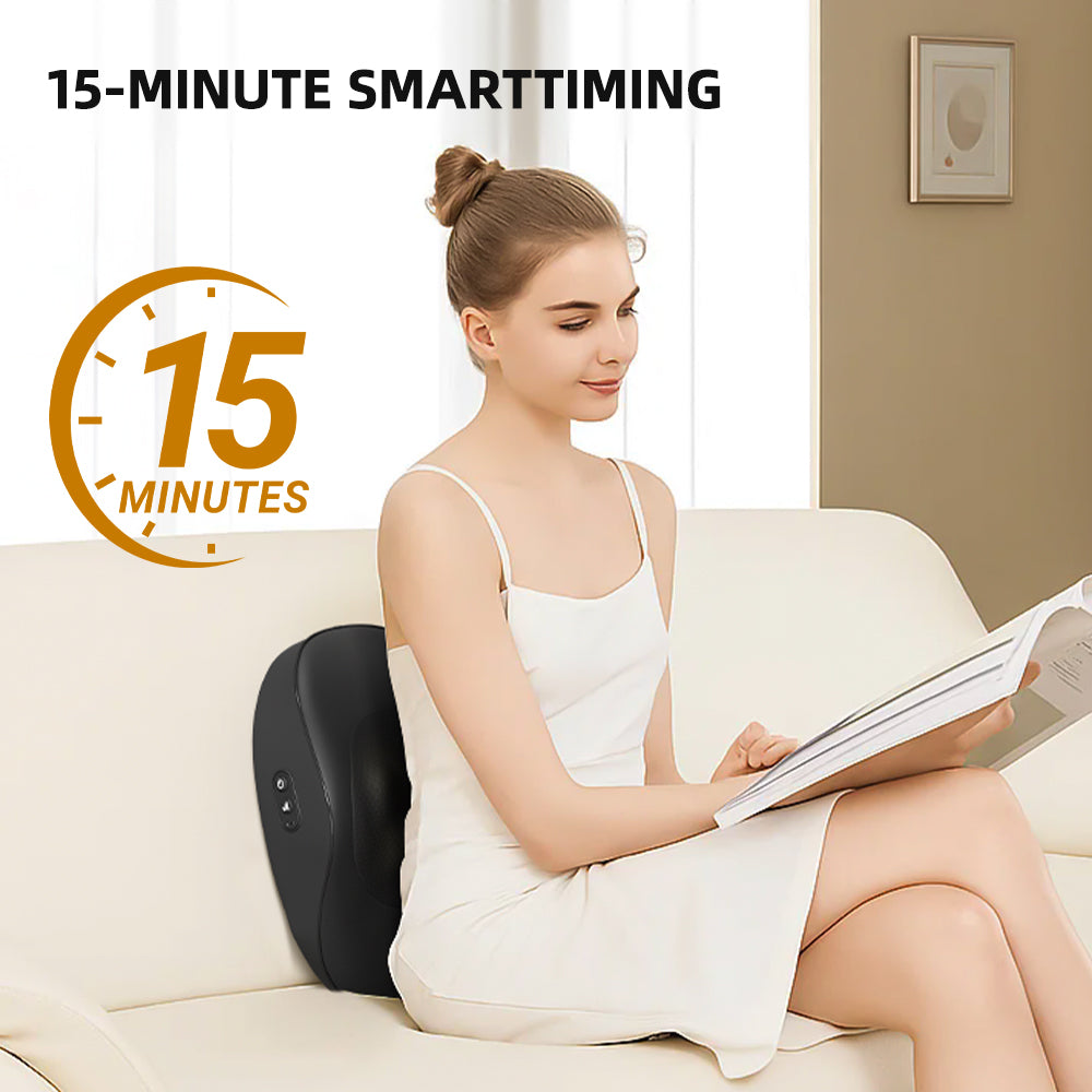 Massage Cushion with Heat for Neck & Back Relief