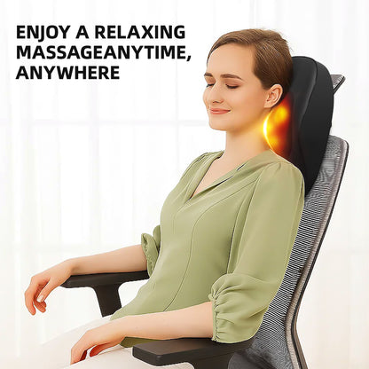 Massage Cushion with Heat for Neck & Back Relief