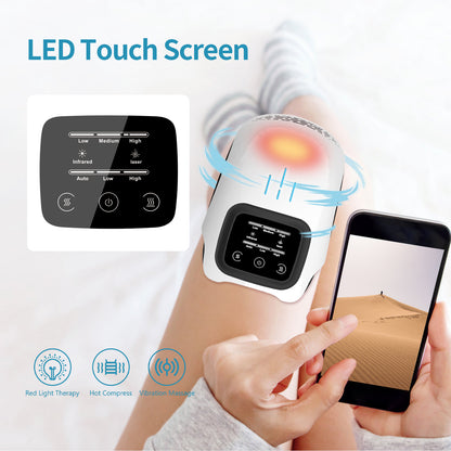Heated Knee Massager with LED & Heat Therapy