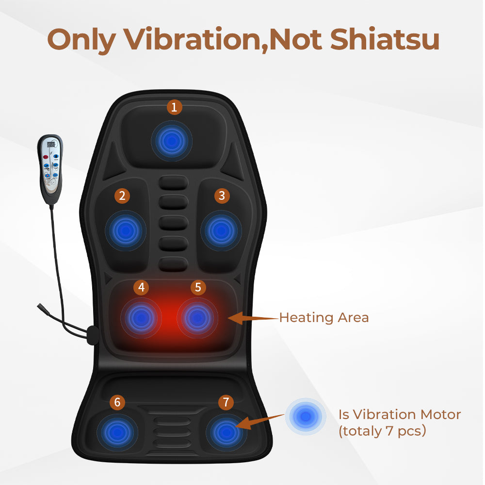 Heated Massage Chair Pad with Vibration