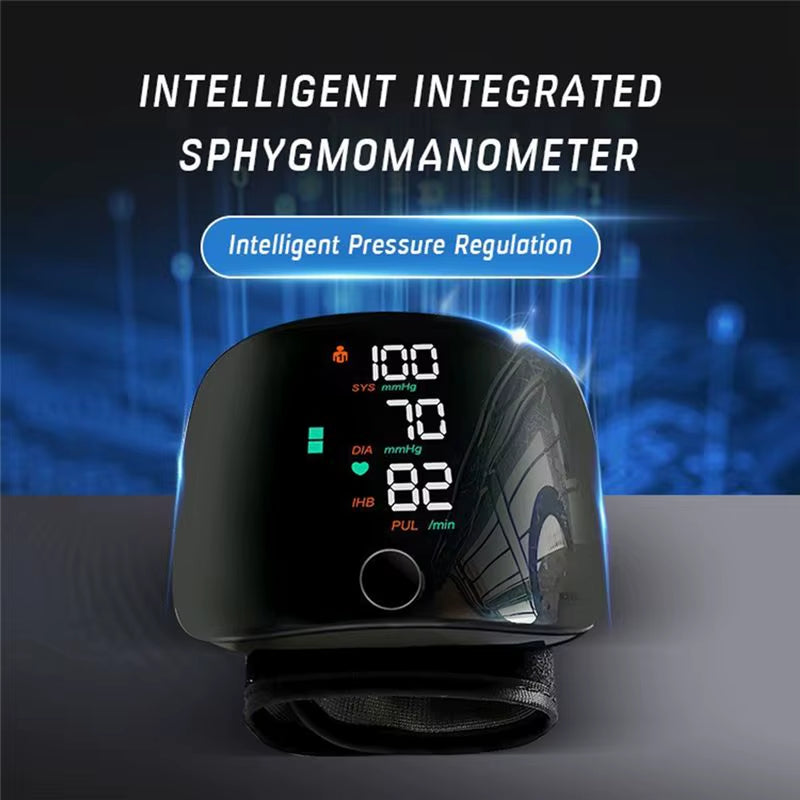Rechargeable Digital Wrist Blood Pressure Monitor with LED Display