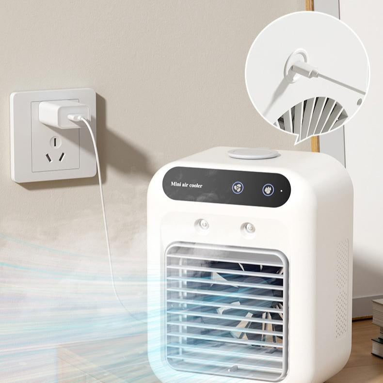 Portable Mini Air Cooler with Mist & LED Light