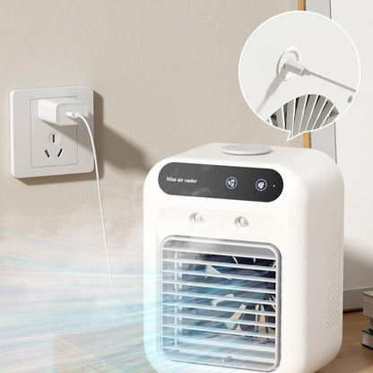 Portable Mini Air Cooler with Mist & LED Light