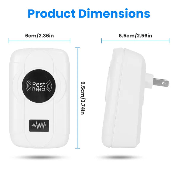 6-Pack Ultrasonic Pest Repeller Plug-In for Home
