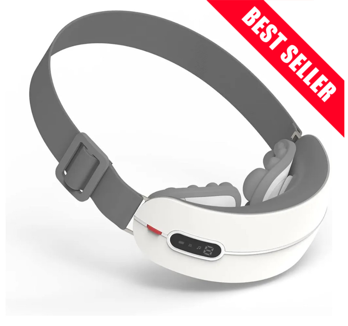 Heated Eye Massager with Bluetooth & Heat Compression