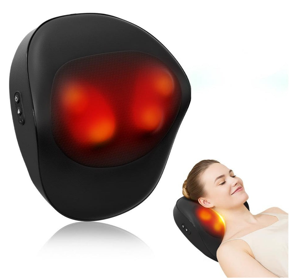 Massage Cushion with Heat for Neck & Back Relief