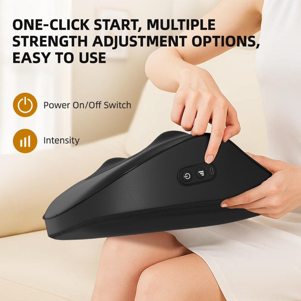 Massage Cushion with Heat for Neck & Back Relief