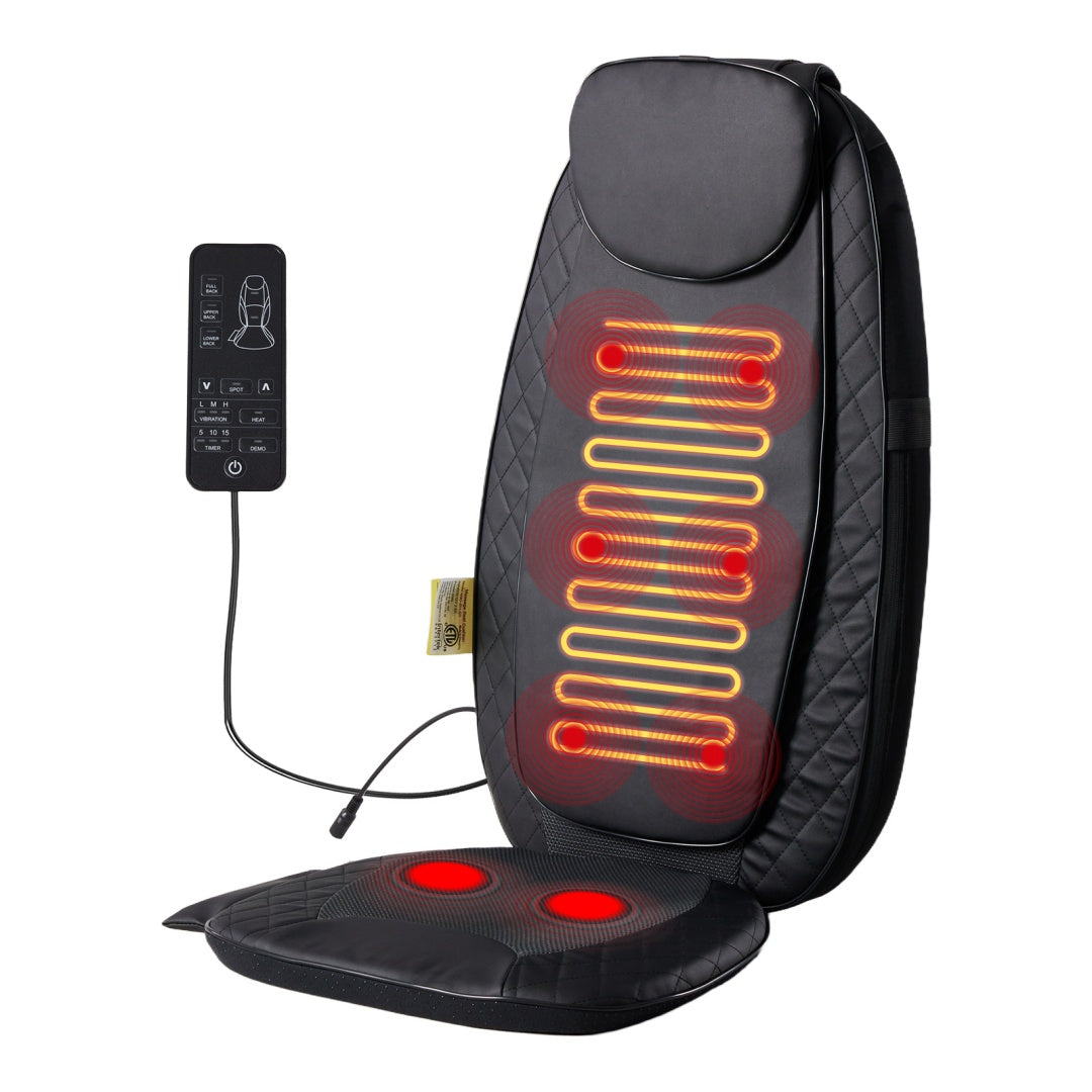 Back Massager Seat Cushion – Vibrating Chair Pad for Pain Relief