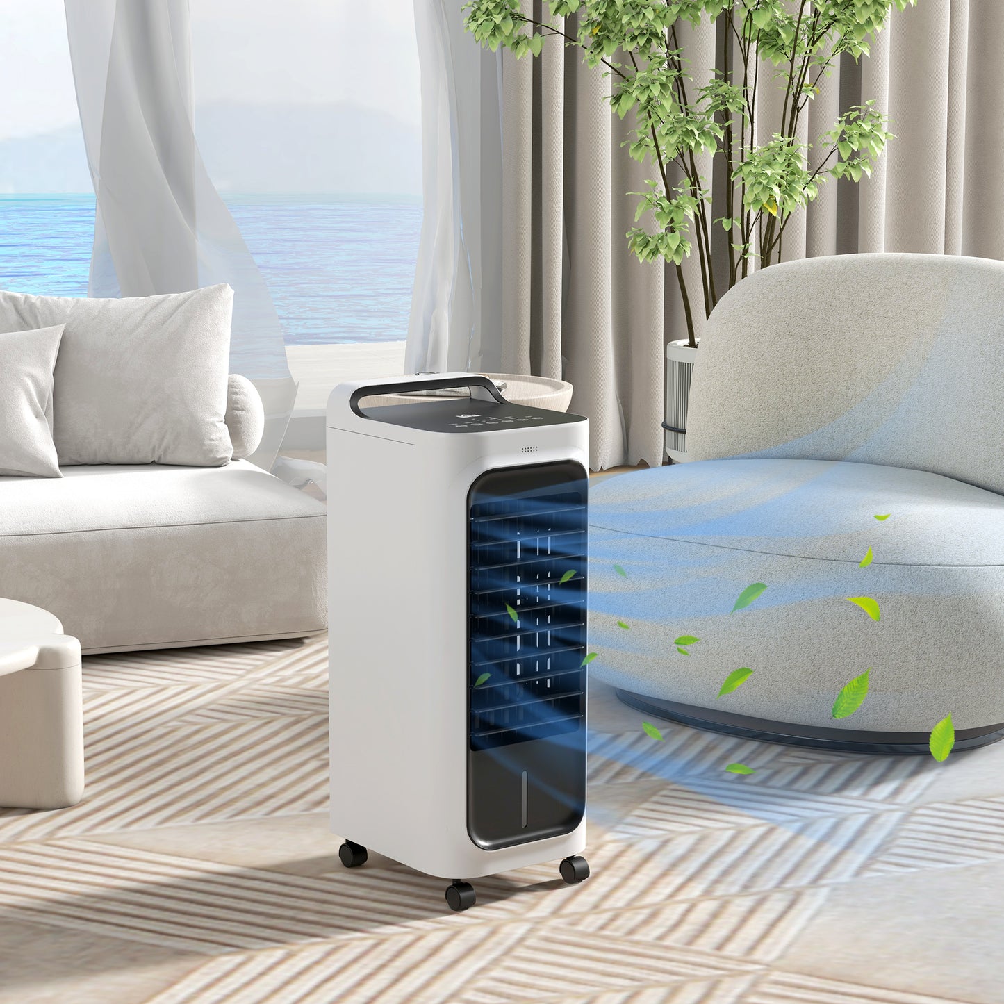 Portable Room Air Cooler with Remote & Ice Packs