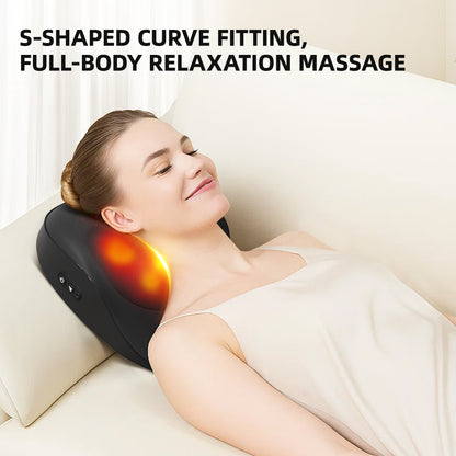 Massage Cushion with Heat for Neck & Back Relief
