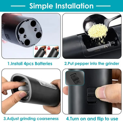 Automatic Electric Salt & Pepper Grinder with Gravity Sensor