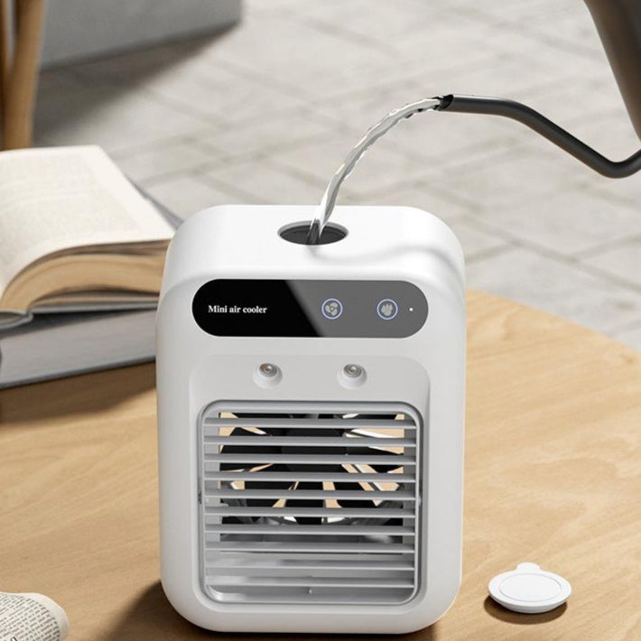 Portable Mini Air Cooler with Mist & LED Light