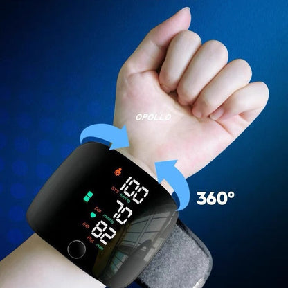 Rechargeable Digital Wrist Blood Pressure Monitor with LED Display
