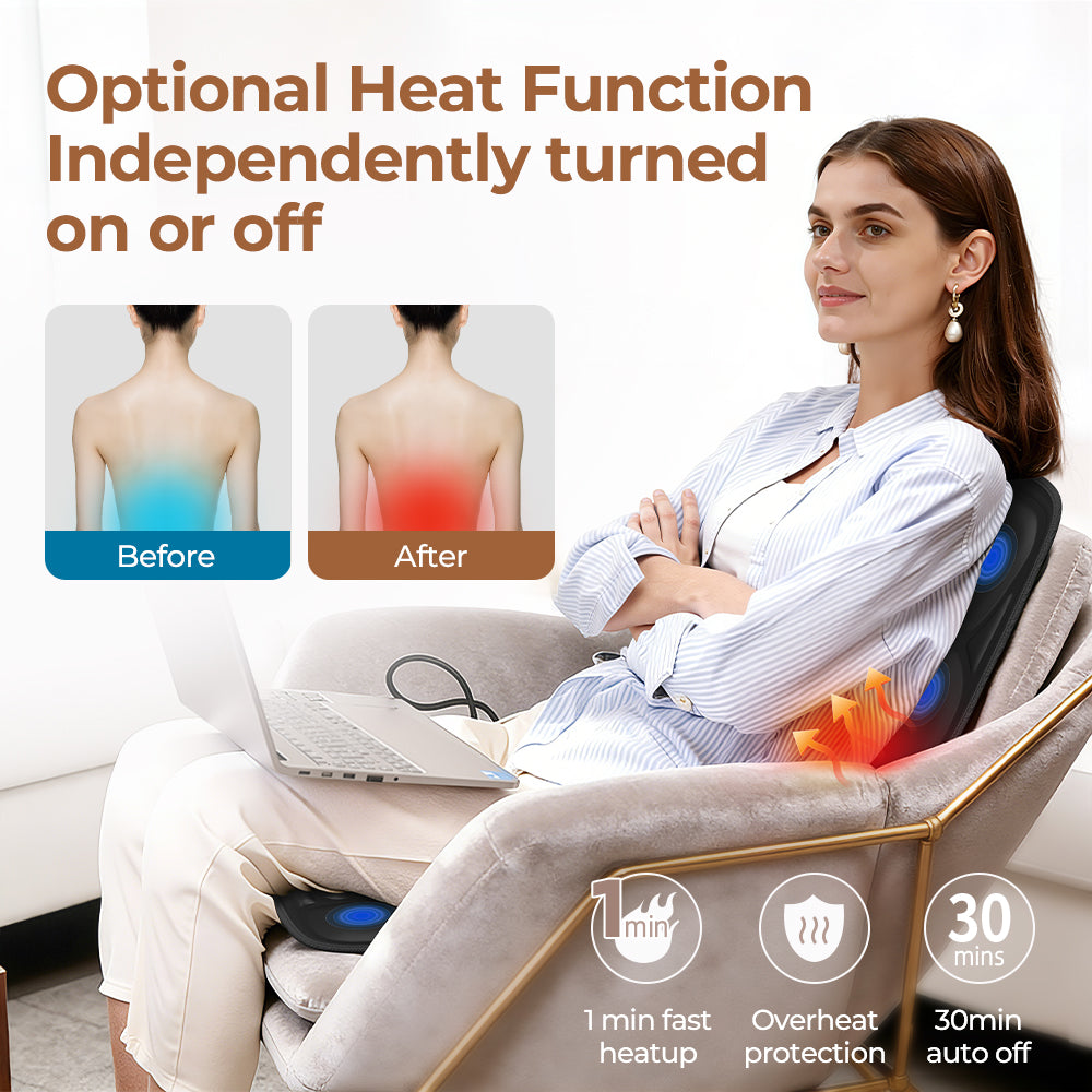 Heated Massage Chair Pad with Vibration