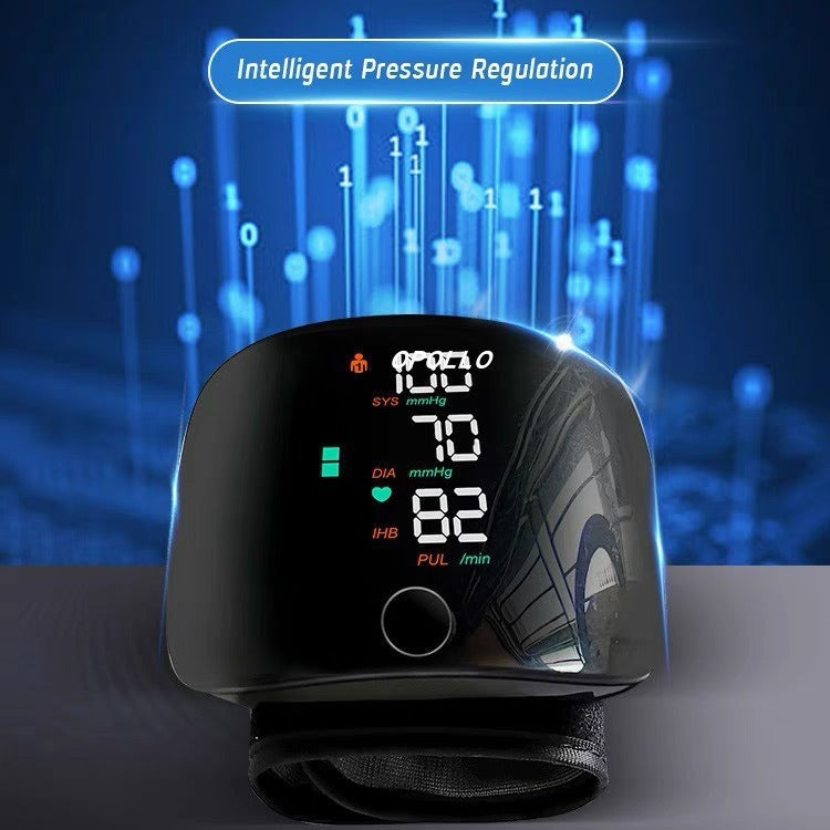 Rechargeable Digital Wrist Blood Pressure Monitor with LED Display