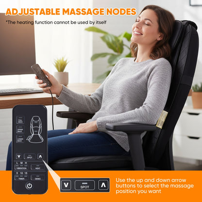 Back Massager Seat Cushion – Vibrating Chair Pad for Pain Relief