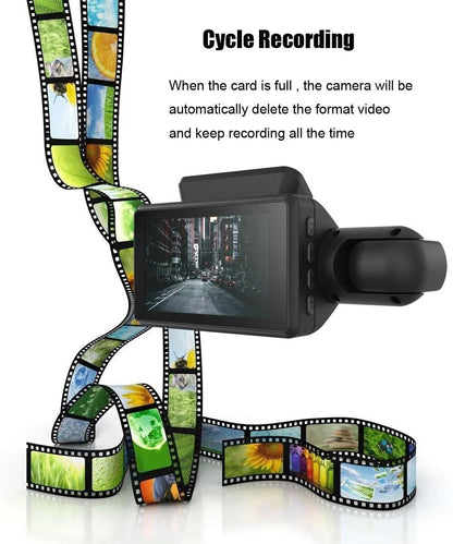1080P Dual Lens Dash Cam with Front & Interior Camera