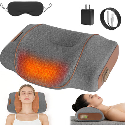 3-in-1 Neck Massager Pillow Ergonomic Massager With Heating Vibration Air Compression 30Min Timer For Neck Back Shoulder Pain Relief