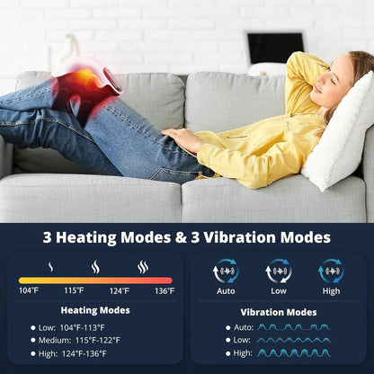 Heated Knee Massager with LED & Heat Therapy