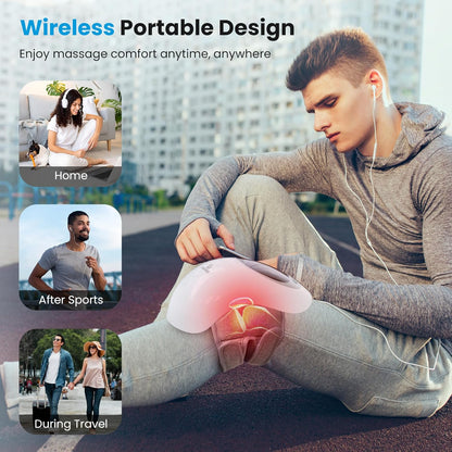 Heated Knee Massager with Heat & Vibration – Deep Heat Therapy for Fast Pain Relief
