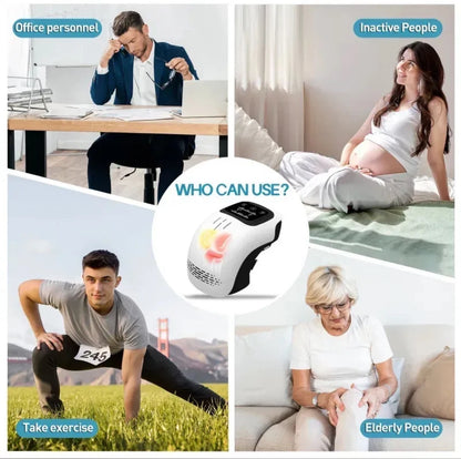 Heated Knee Massager with LED & Heat Therapy